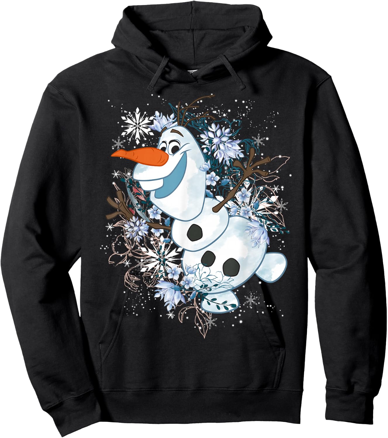 Disney Frozen Olaf Dancing In The Snowflakes Graphic Hoodie - Hoodie | Black