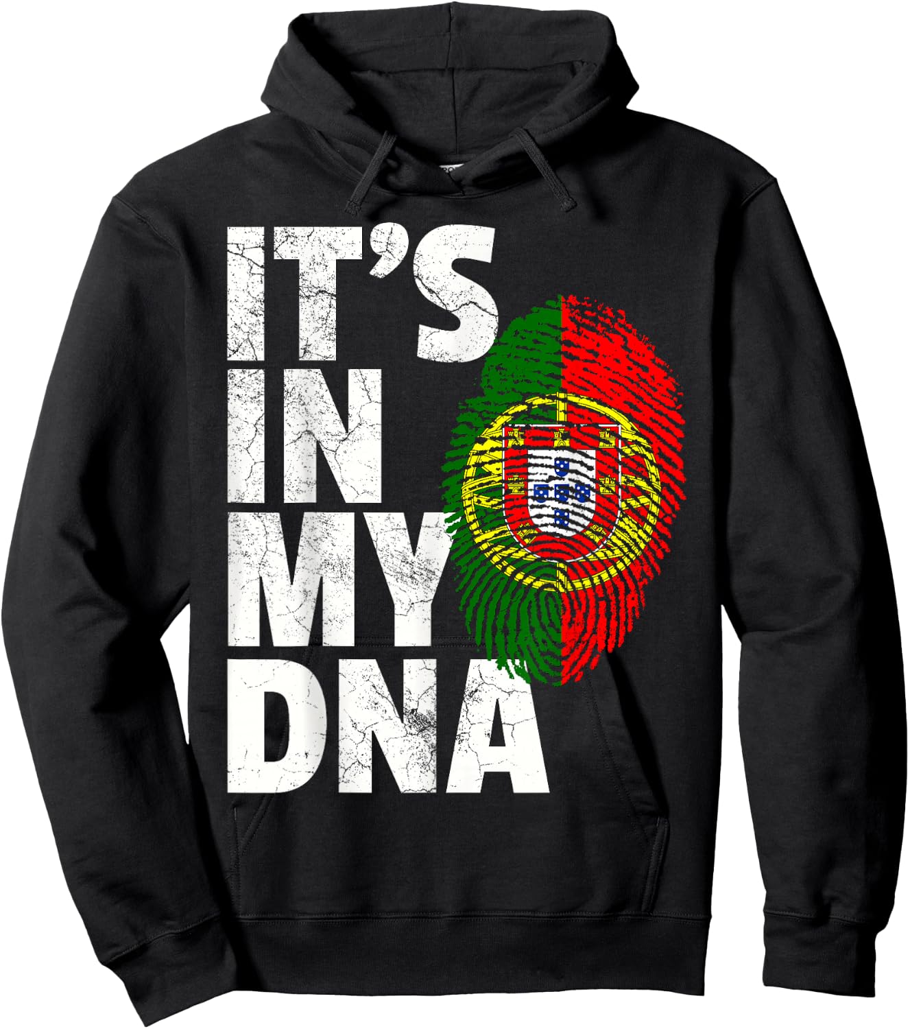 IT'S IN MY DNA Portuguese Portugal Flag Men Women Gift Hoodie - Hoodie | Black