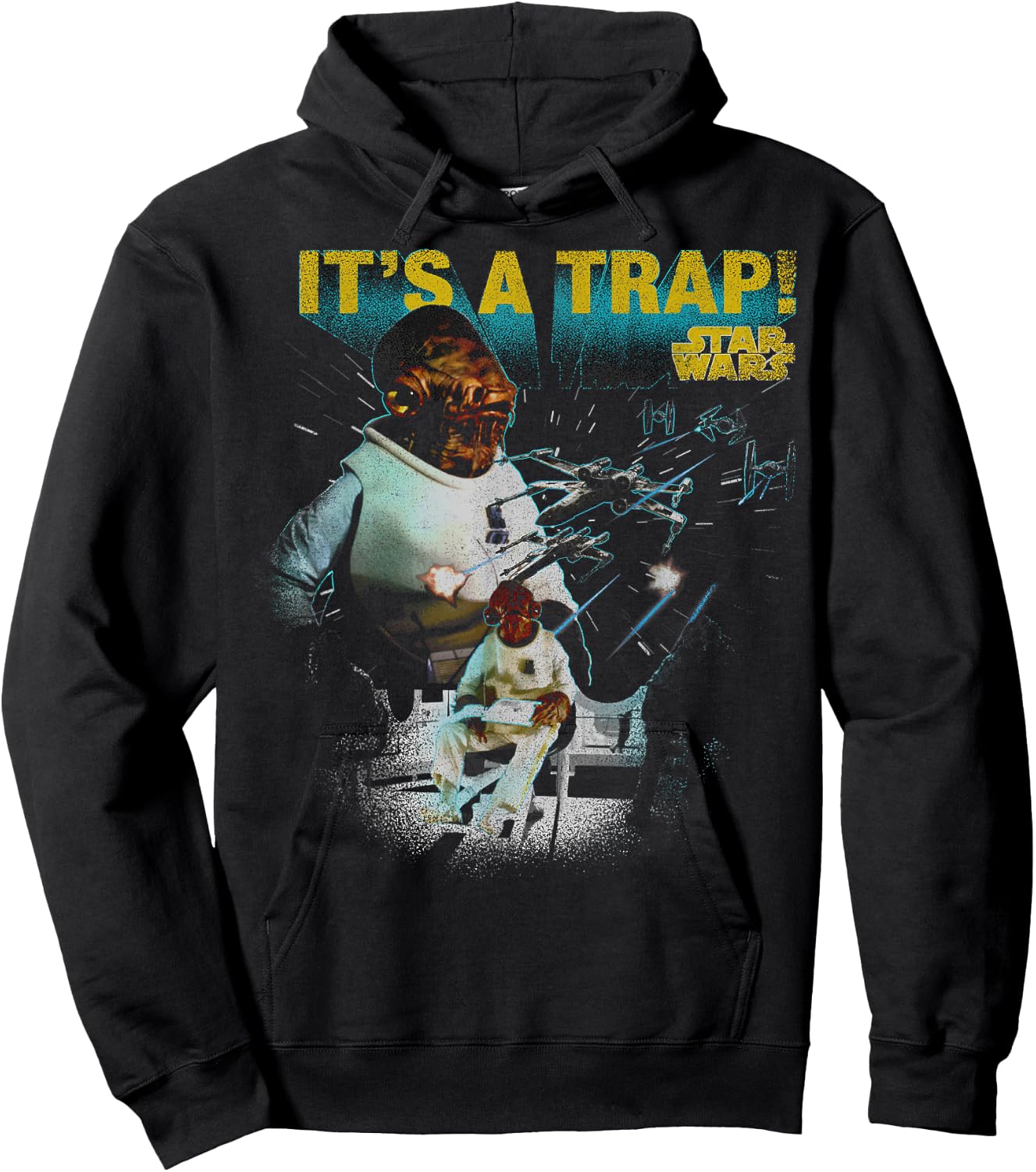 Star Wars Admiral Ackbar X-Wing It's A Trap Hoodie - Hoodie | Black
