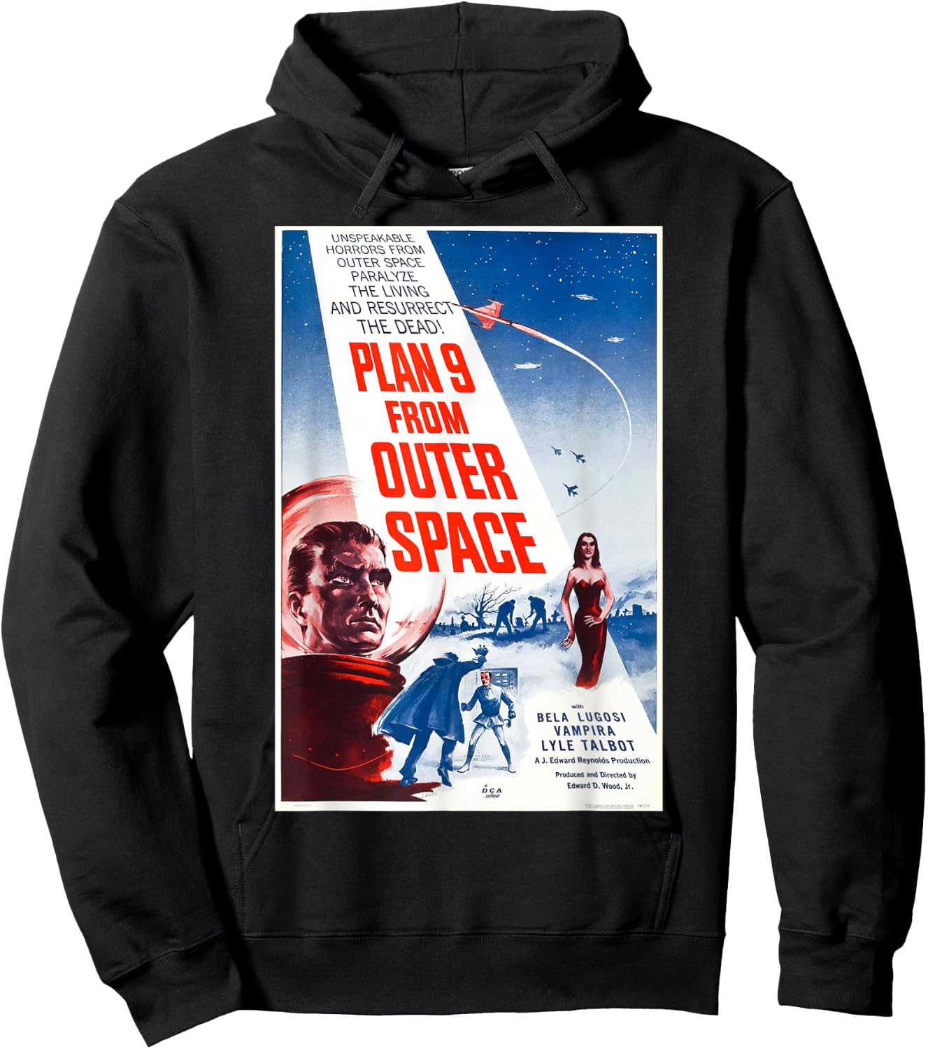 Plan 9 From Outer Space Vintage Poster Hoodie - Hoodie | Black
