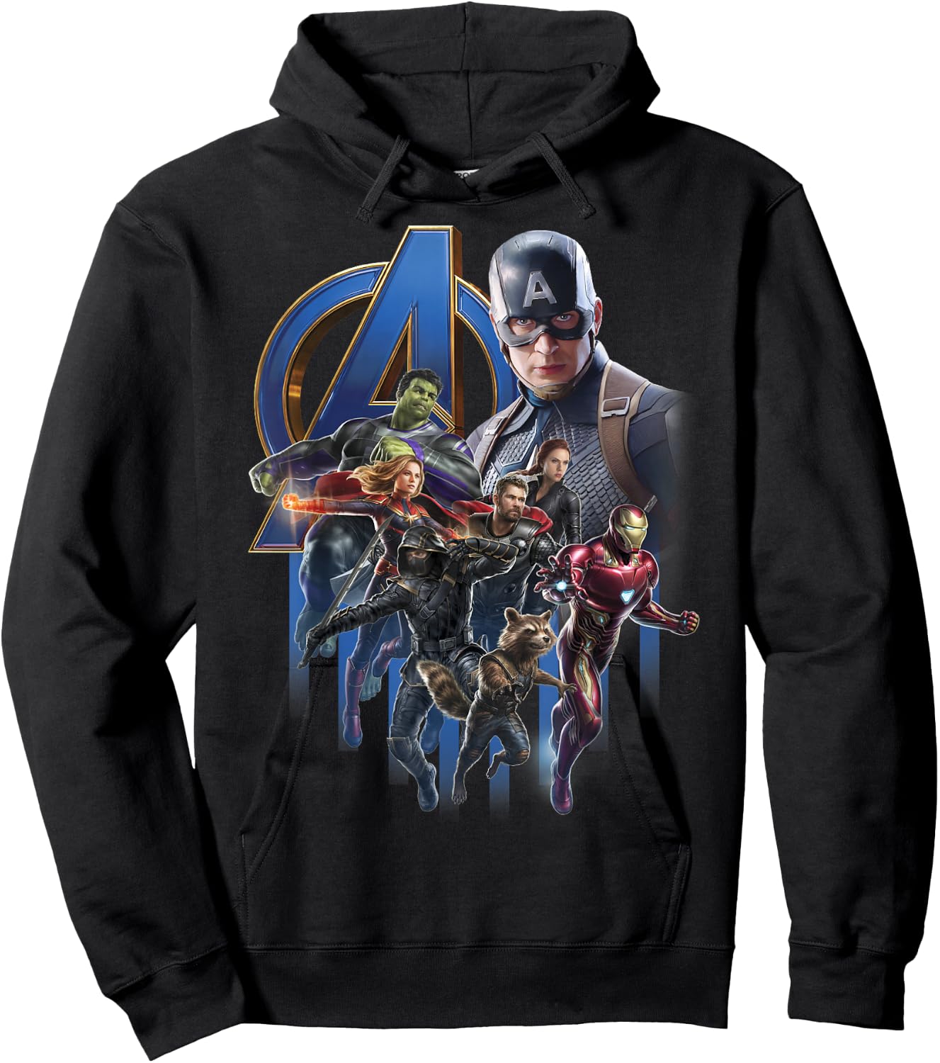 Marvel Avengers Endgame Group Poster Logo Graphic Hoodie - Hoodie | Black