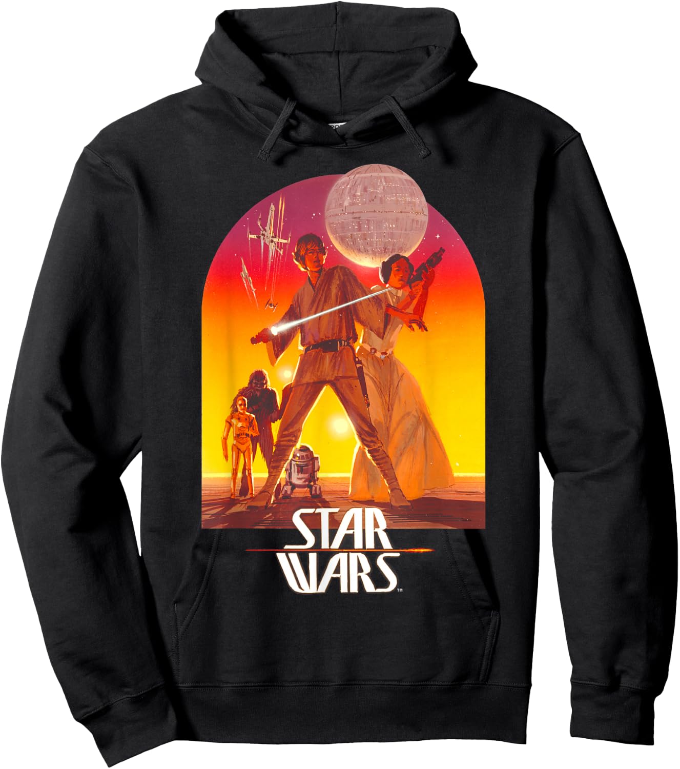 Star Wars Ralph McQuarrie Luke and Leia Alderaan Hoodie - Hoodie | Black