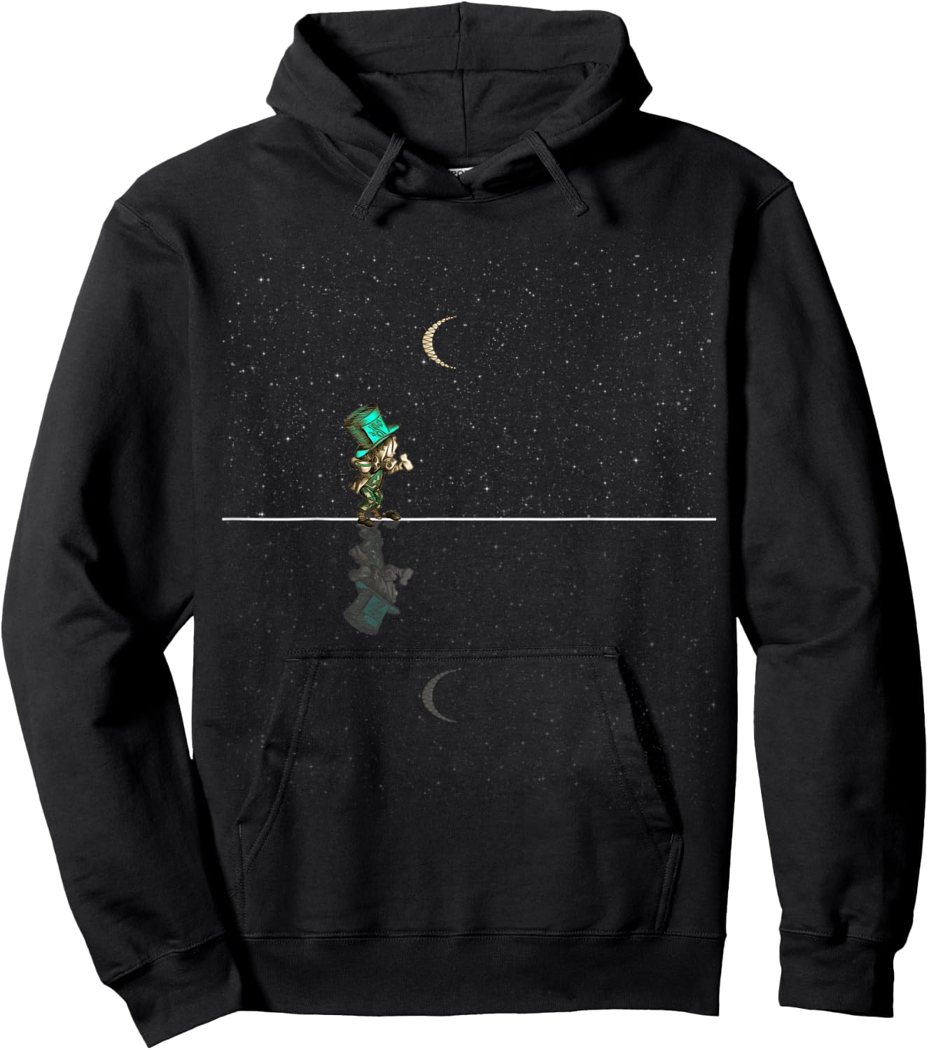 The Mad Hatter Starry Night - Alice In Wonderland Hoodie - Hoodie | Black