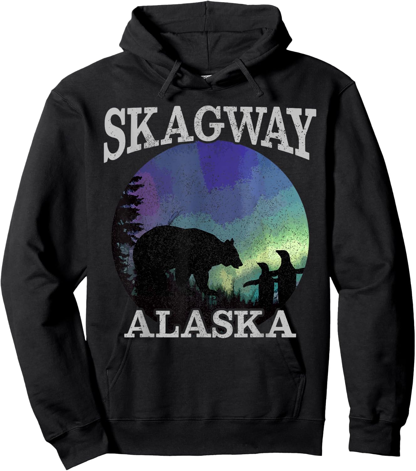 Skagway Alaska - Polar Bear Penguin Souvenir Gift Hoodie - Hoodie | Black