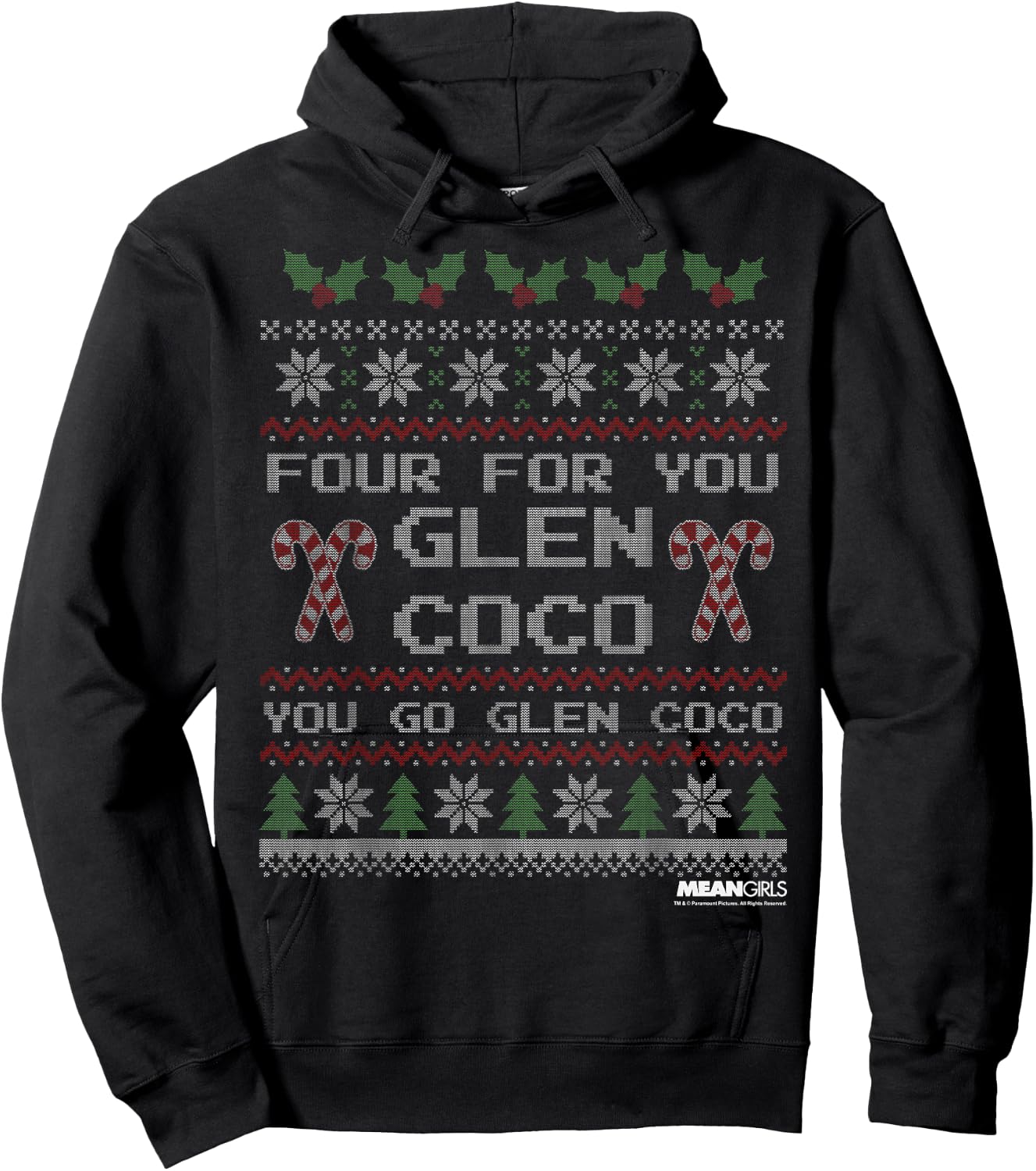 Mean Girls Glen Coco Christmas Sweater Graphic Hoodie - Hoodie | Black