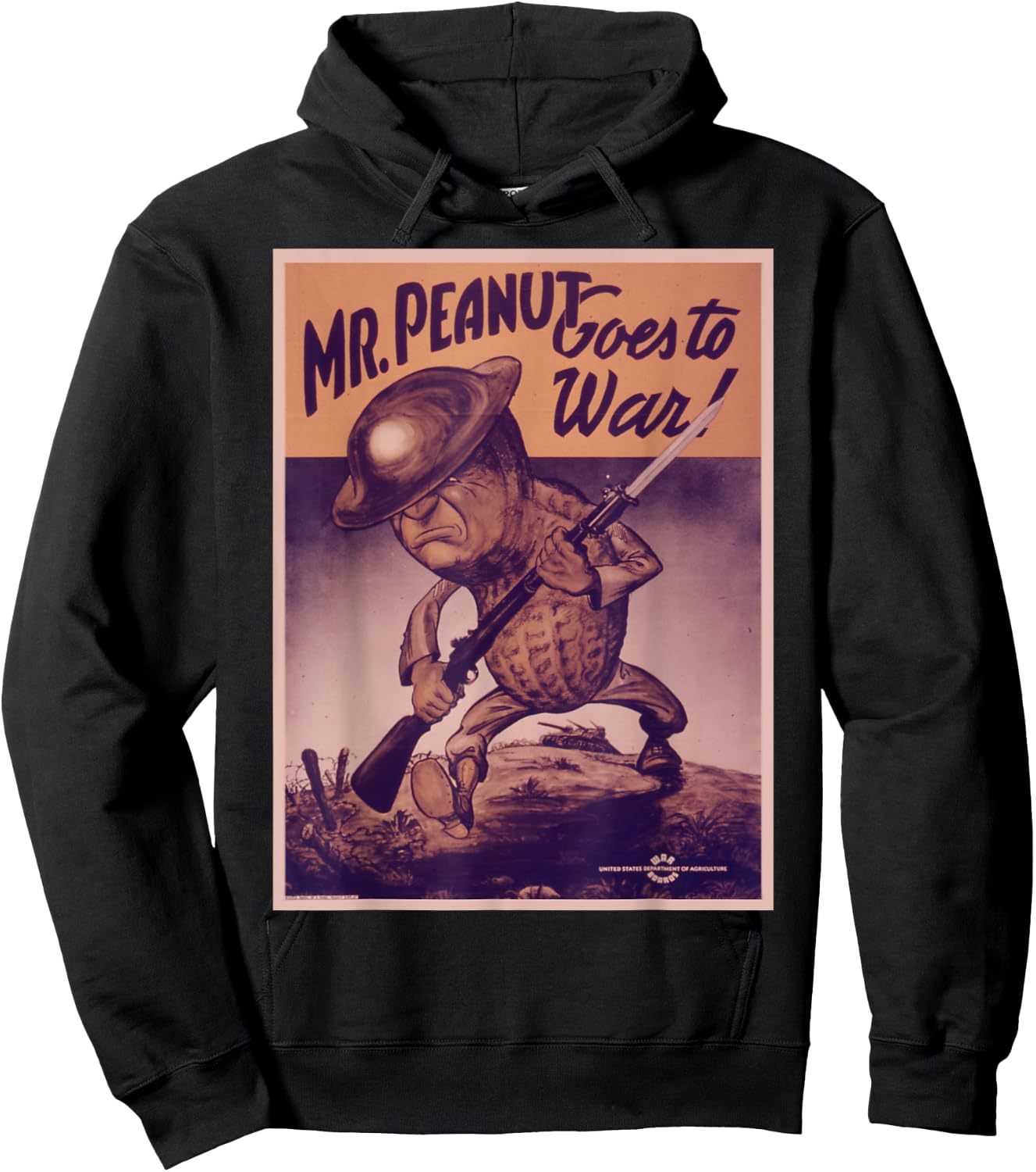 Vintage poster - Mr. Peanut Goes to War Hoodie - Hoodie | Black