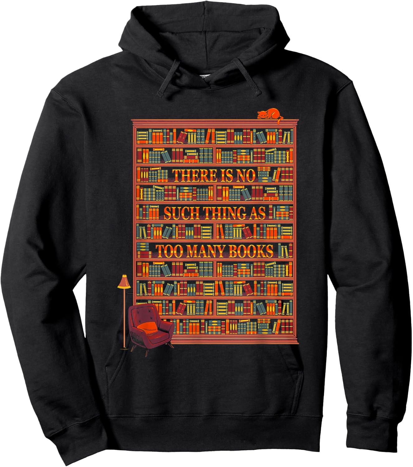 There Is No Such Thing As Too Many Books Hoodie - Hoodie | Black