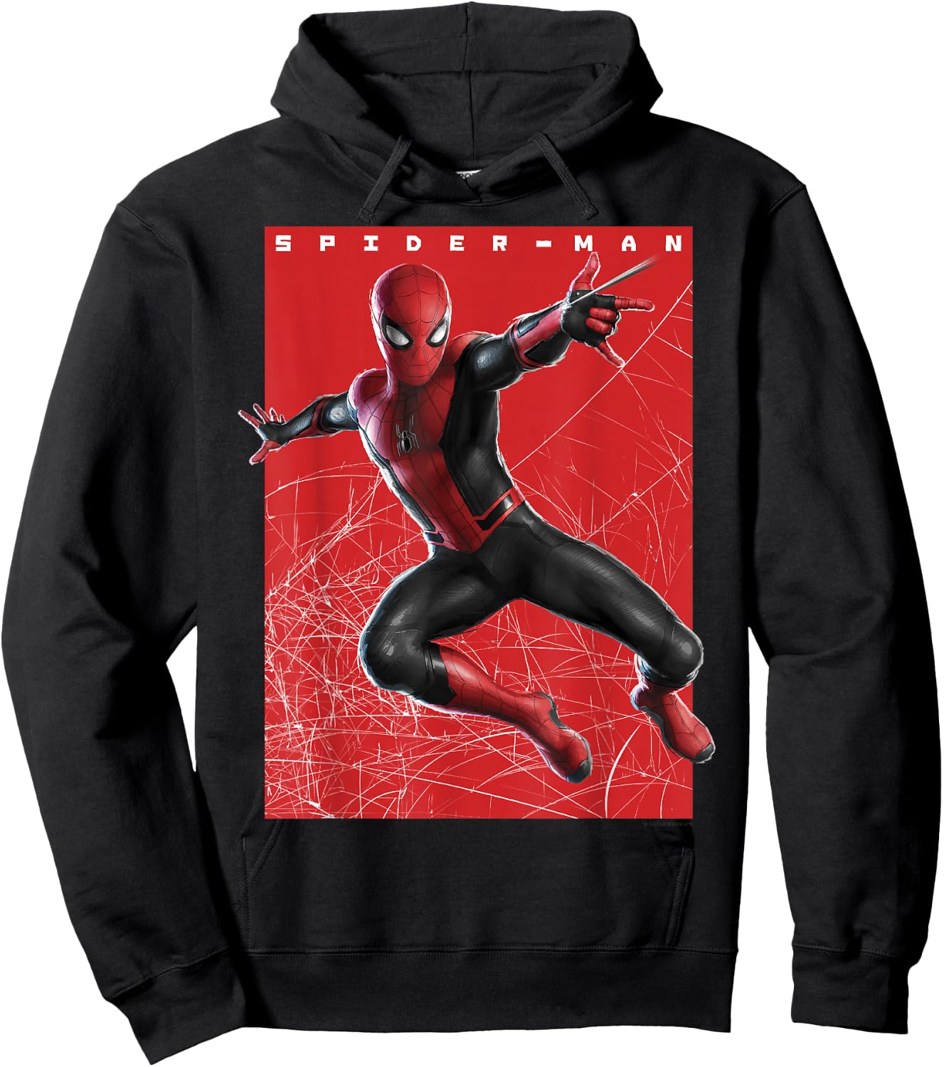 Marvel Spider-Man Far from Home Web Swinging Poster Hoodie - Hoodie | Black
