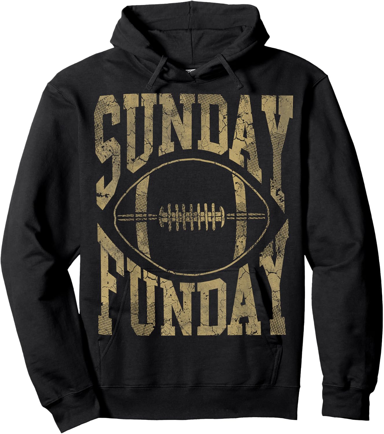 Vintage Sunday Funday Football Hoodie - Hoodie | Black