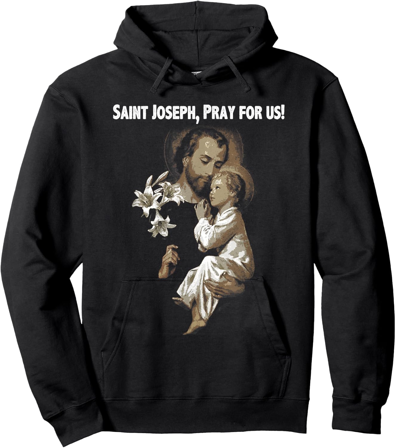 Vintage St Joseph shirt Father of Jesus Saint Hoodie - Hoodie | Black