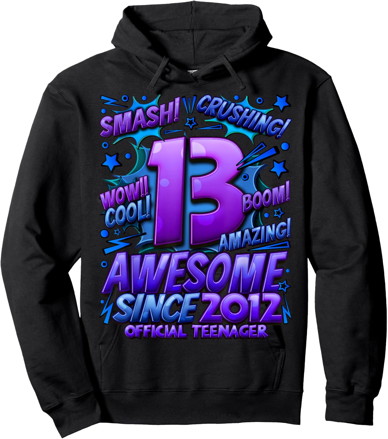 Official Teenager 13 Year Old Gifts Girls 13 Year Old Girl Hoodie - Hoodie | Black