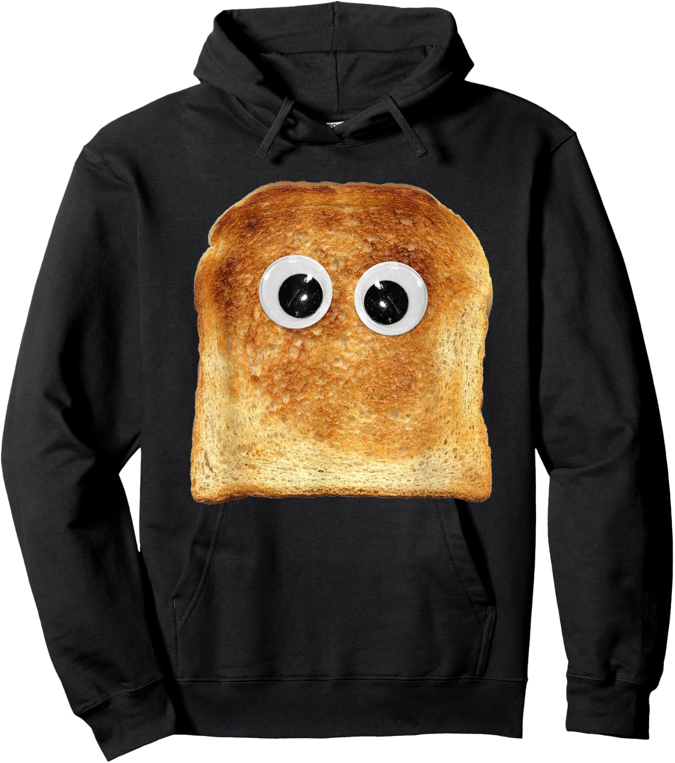Googly Eye Toast Bread Eater Vegetarian Costume Funny Silly Hoodie - Hoodie | Black