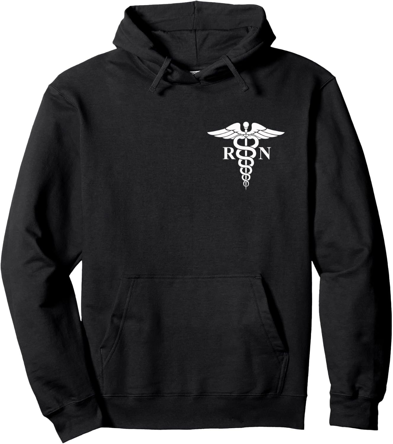 Rn Nurse Caduceus Medical Symbol Nursing Logo Gifts Hoodie - Hoodie | Black