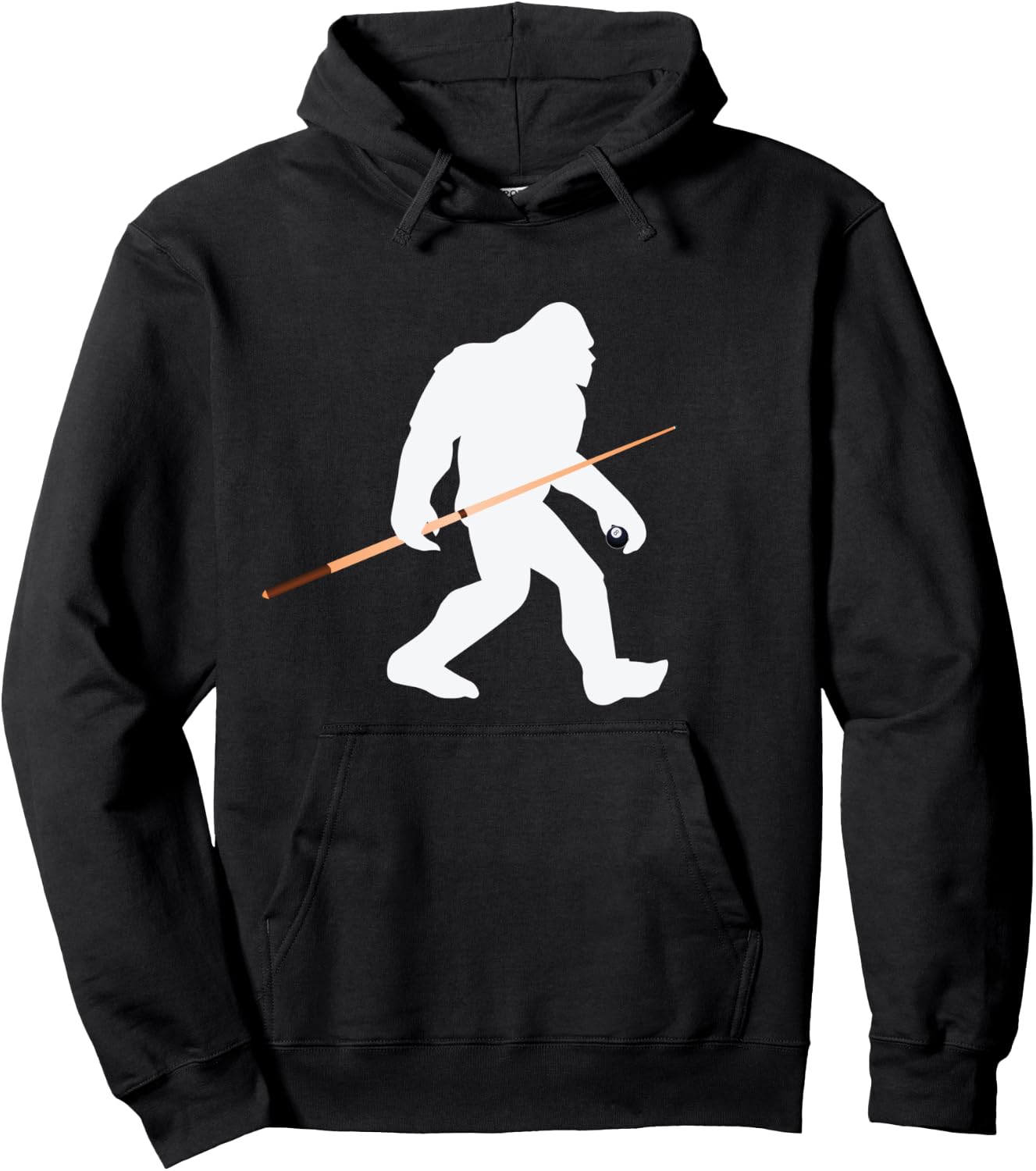 Bigfoot Pool Billiards Player - Funny Bigfoot T Shirt Hoodie - Hoodie | Black