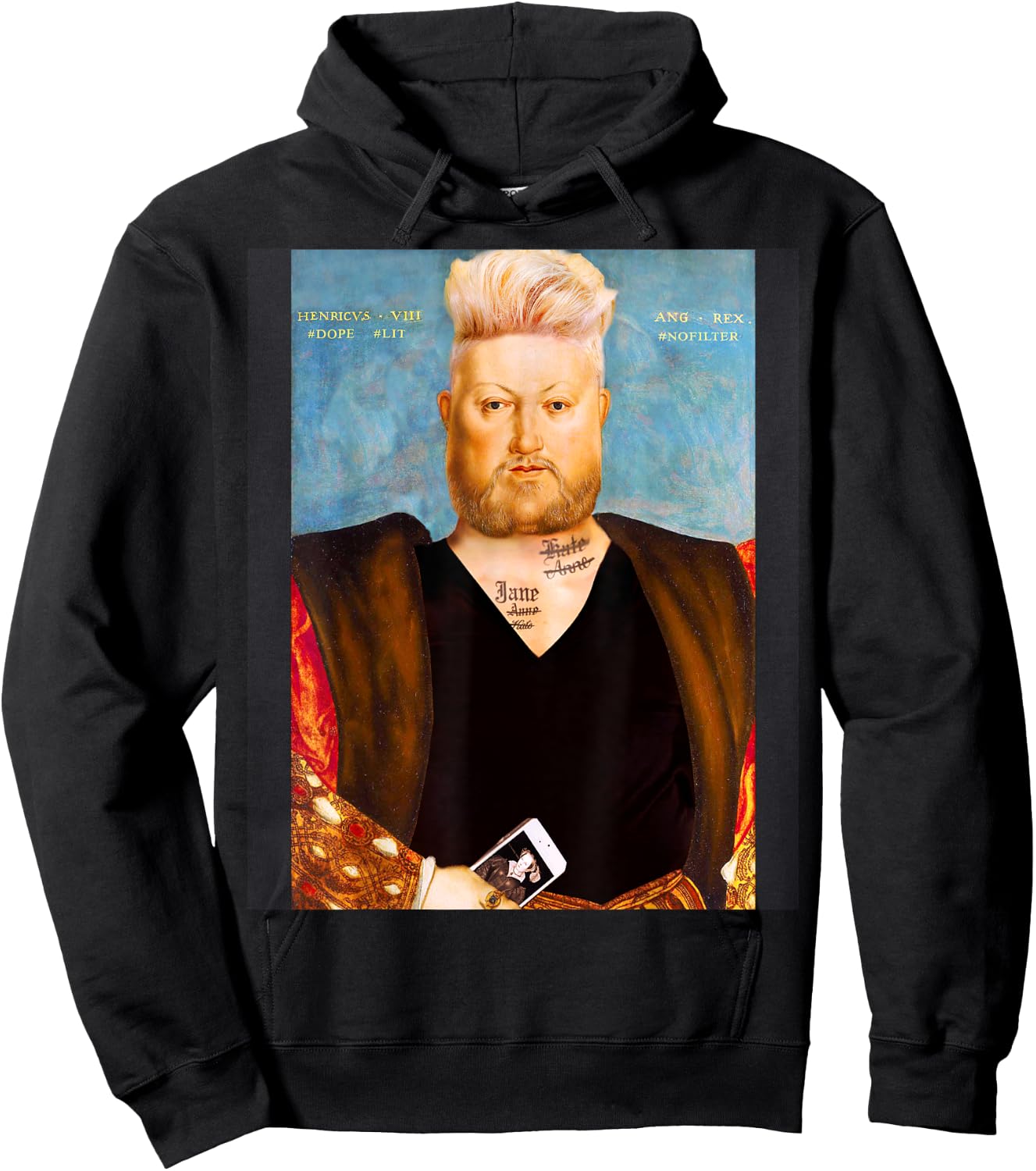 King Henry VIII Funny Hoodie - Hoodie | Black