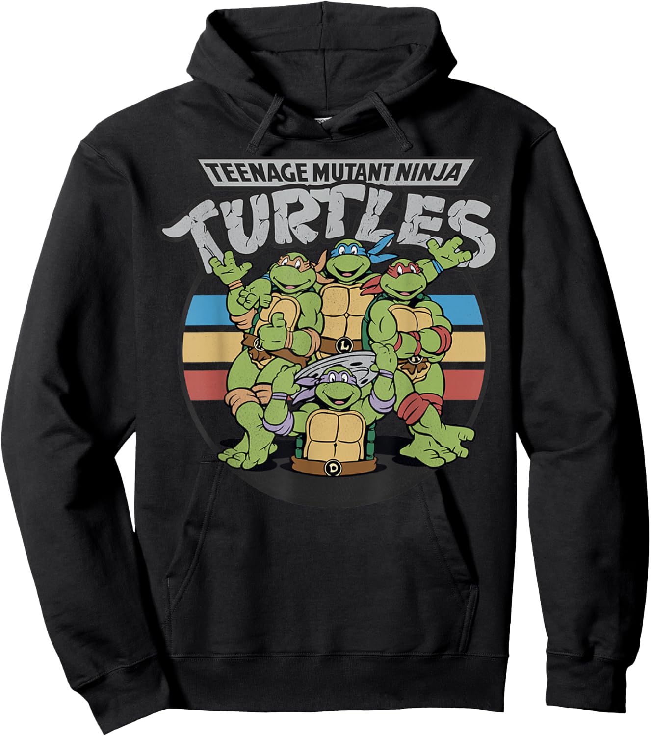 Teenage Mutant Ninja Turtles Retro Spot Logo -Shirt Hoodie - Hoodie | Black