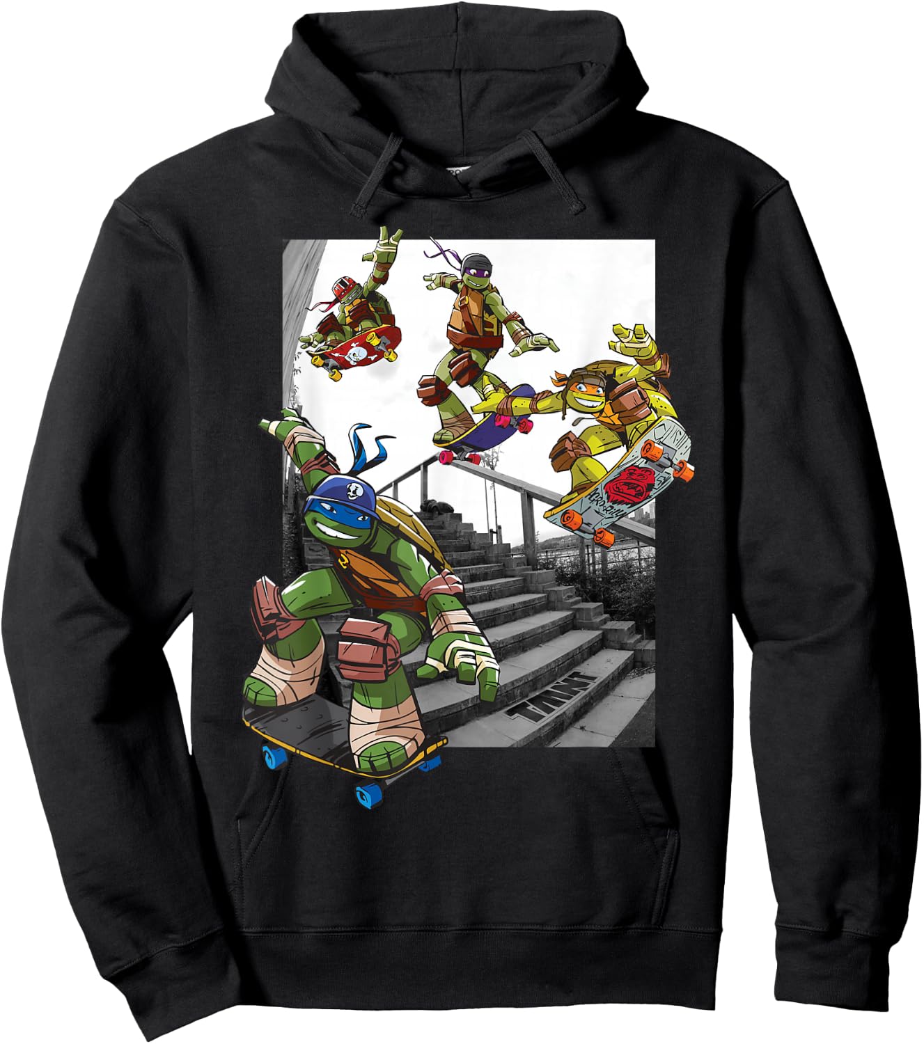 Teenage Mutant Ninja Turtles Skateboarding Crew Hoodie - Hoodie | Black