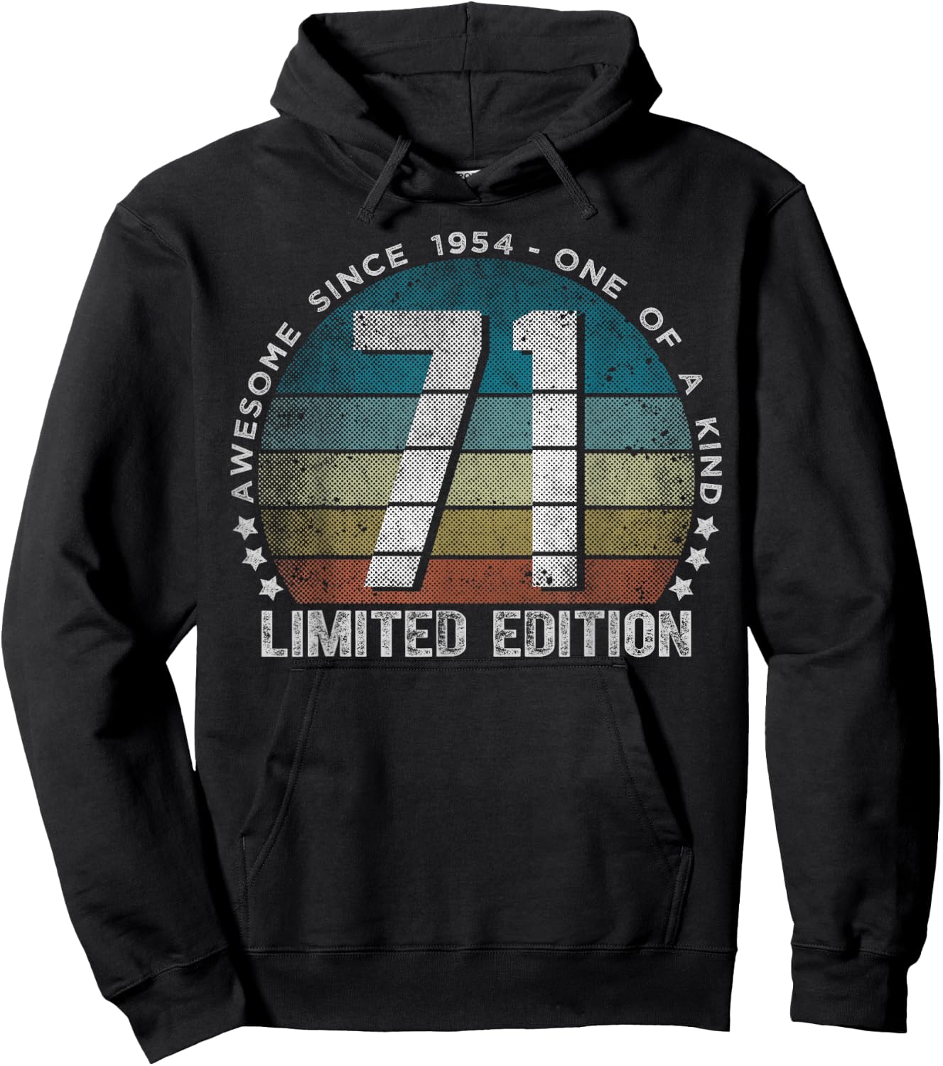 71 Year Old Gifts Vintage 1954 Limited Edition 71st Birthday Hoodie - Hoodie | Black