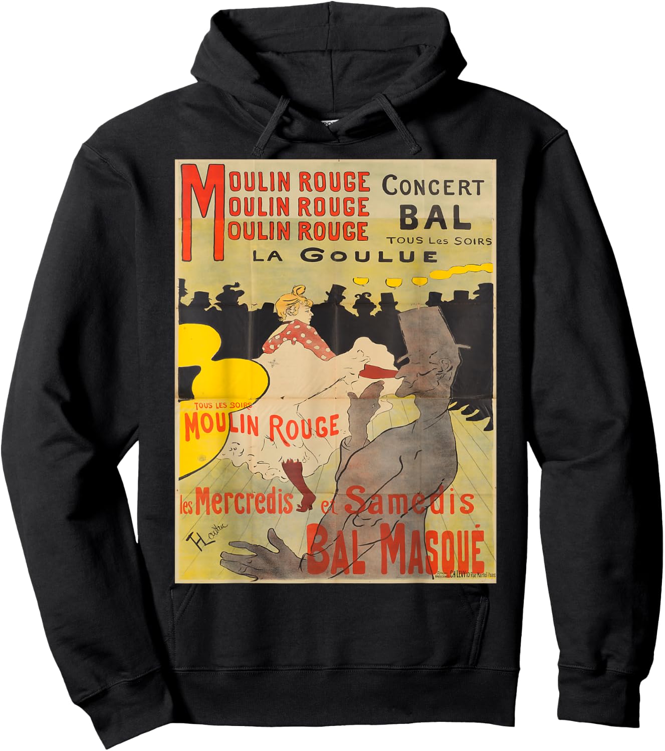 Vintage poster - Toulouse Lautrec Retro Hoodie - Hoodie | Black