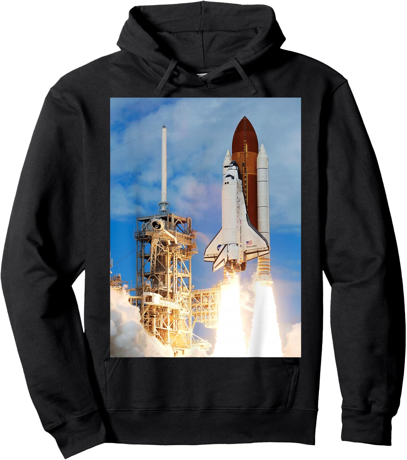 Space Shuttle Launch Galaxy Hoodie - Hoodie | Black
