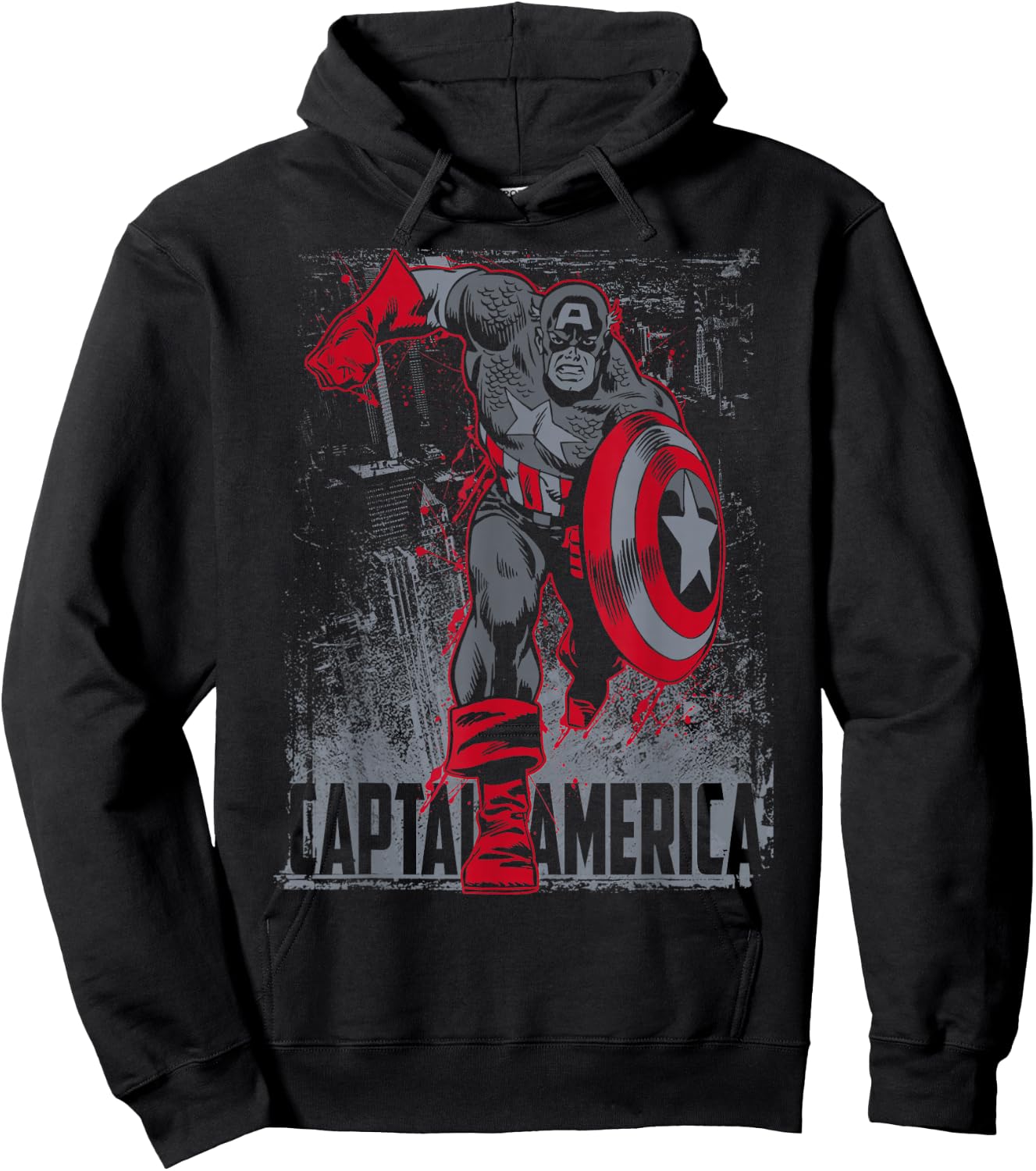 Marvel Avengers Retro Captain America Vintage Dark Hero Hoodie - Hoodie | Black