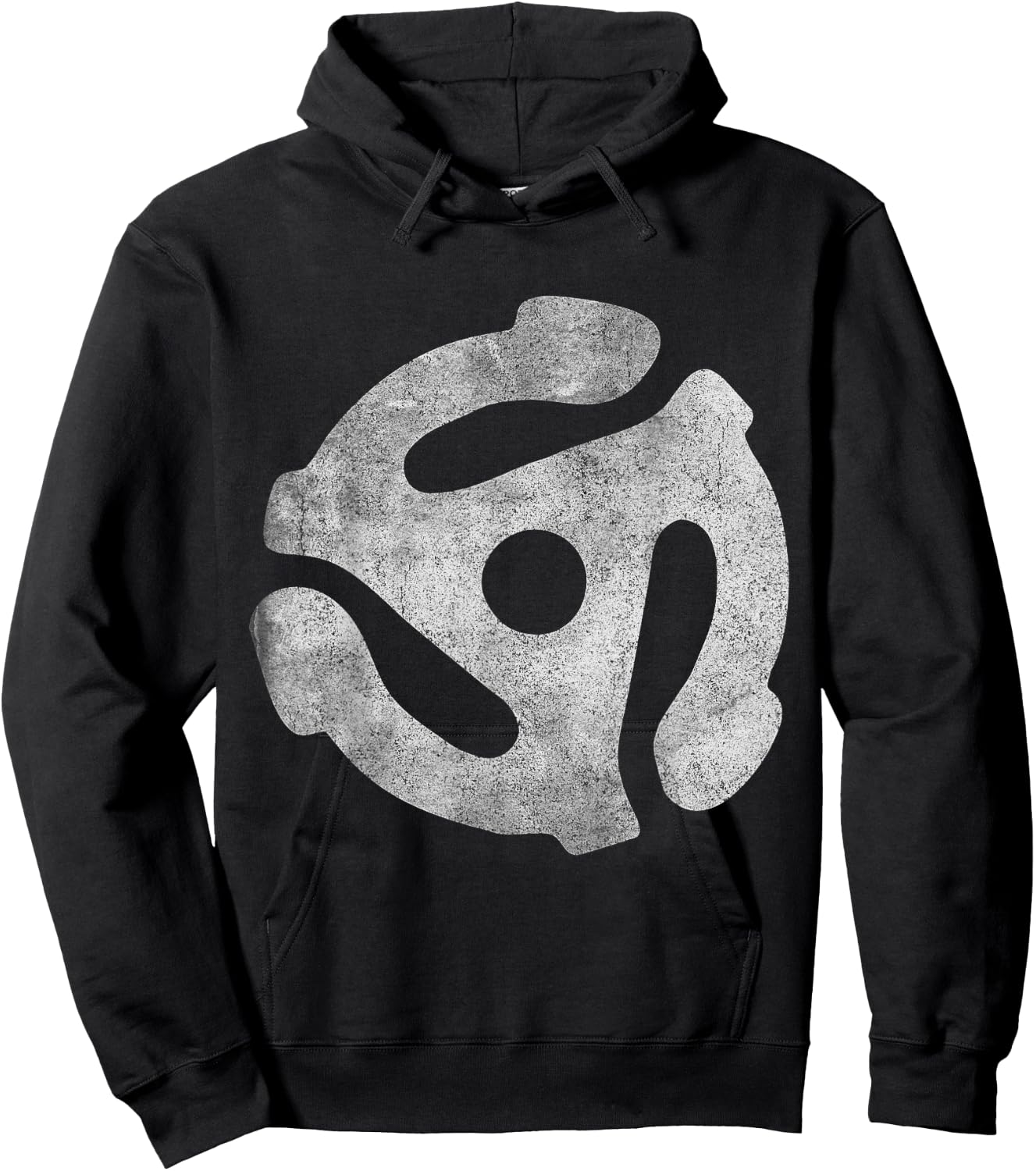 Vintage 45 RPM Adapter Hoodie - Hoodie | Black