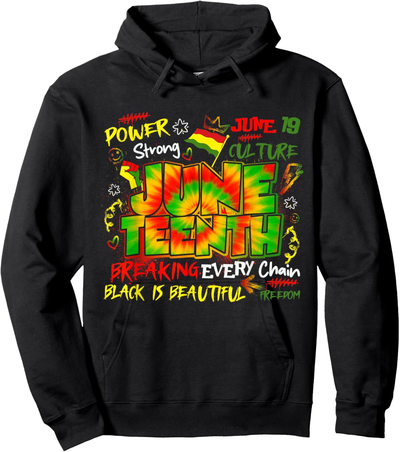 Juneteenth Breaking Every Chain Since 1865 Freedom Day Hoodie - Hoodie | Black