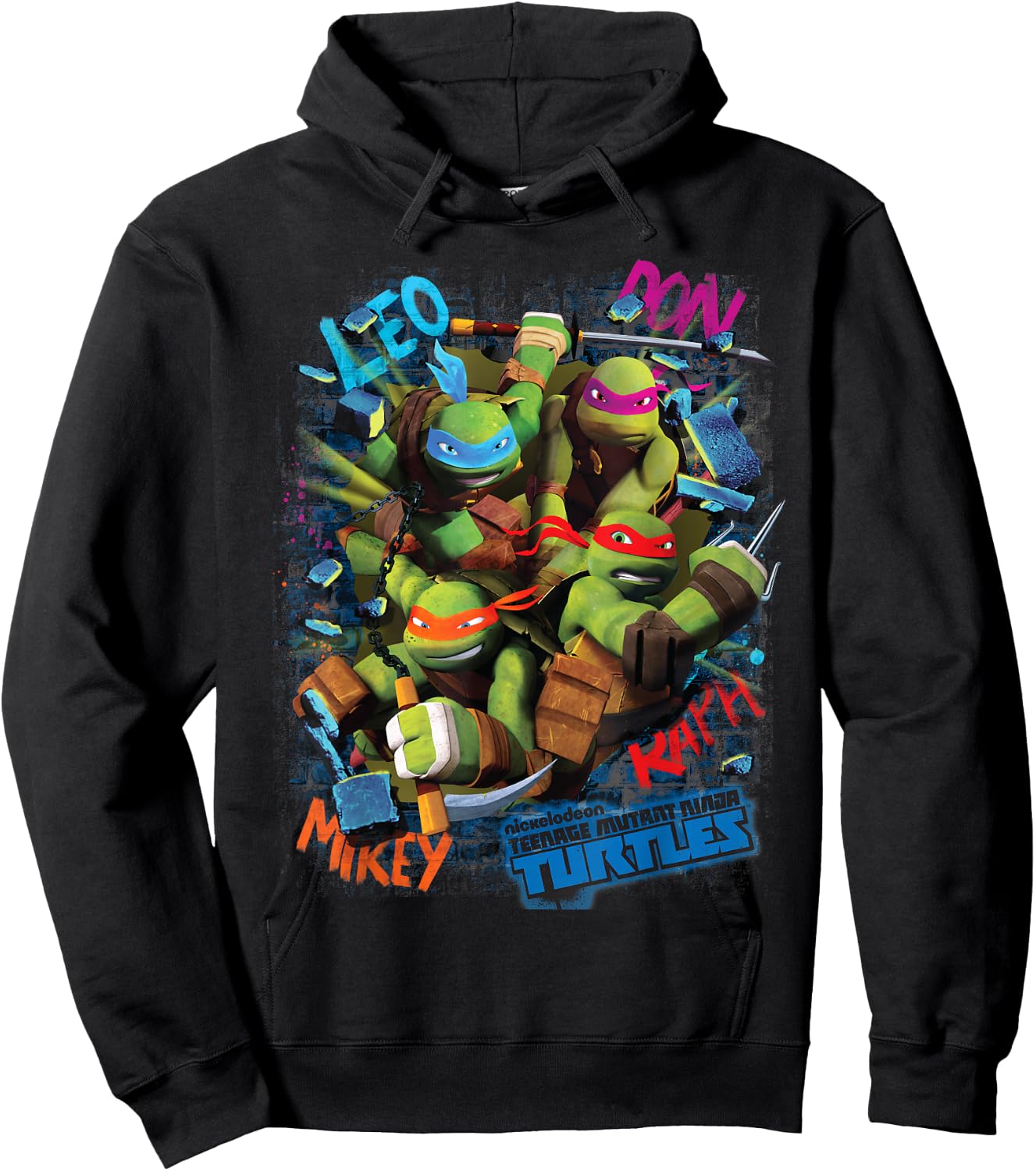 TMNT Leo, Don, Mikey Hoodie - Hoodie | Black