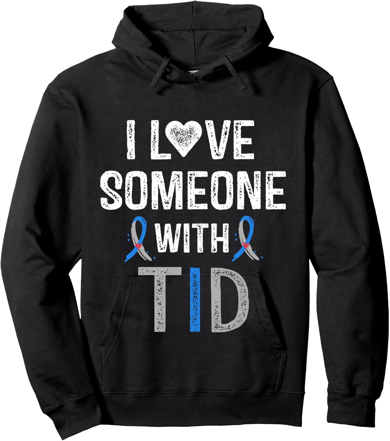I Love Someone With T1D Shirt Type 1 Diabetes Awareness Gift Hoodie - Hoodie | Black