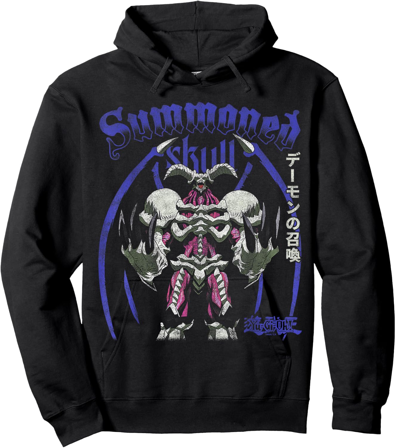 Yu-Gi-Oh! Summoned Skull Full Portrait with Kanji Anime Hoodie - Hoodie | Black