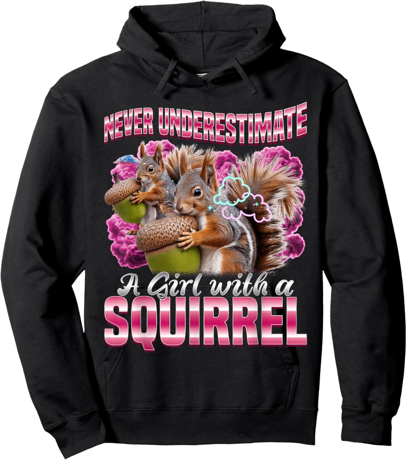 Funny Squirrel Hoodie - Hoodie | Black