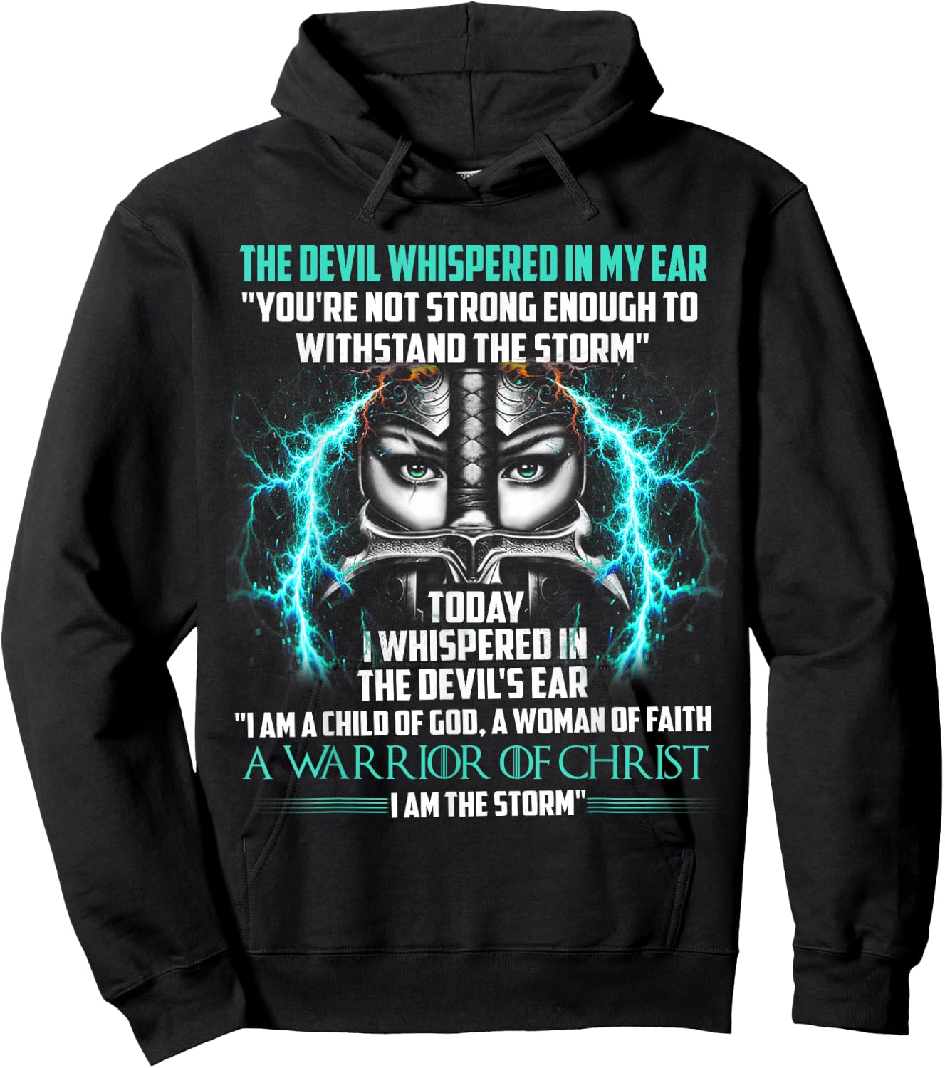 Women Knight Templar I Am A Child Of God A Warrior Of Christ Hoodie - Hoodie | Black