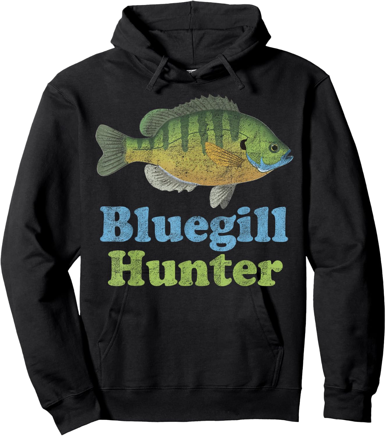 Bluegill Hunter Shirt: Funny Fishing Fisherman Hoodie - Hoodie | Black