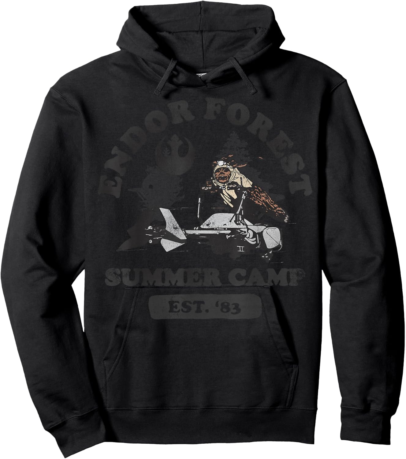 Star Wars Ewok Endor Camp Speeder Vintage Graphic C2 Hoodie - Hoodie | Black