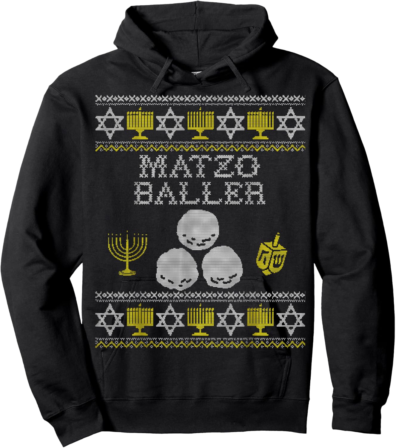 Matzo Baller Shirt, Funny Hanukkah Shirts, Matzah Balls Hoodie - Hoodie | Black