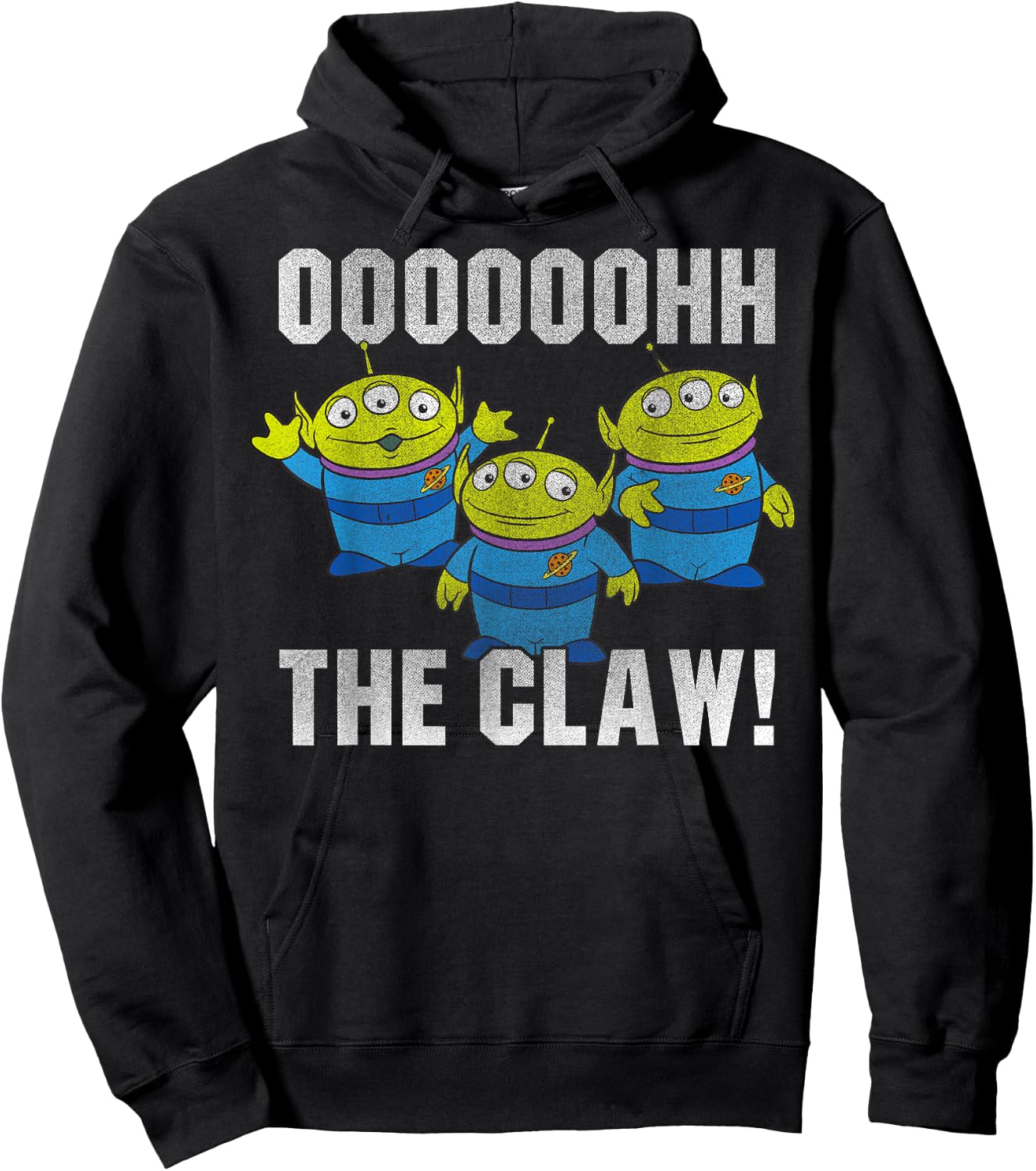 Disney Pixar Toy Story Alien Oooooh The Claw Distressed Hoodie - Hoodie | Black