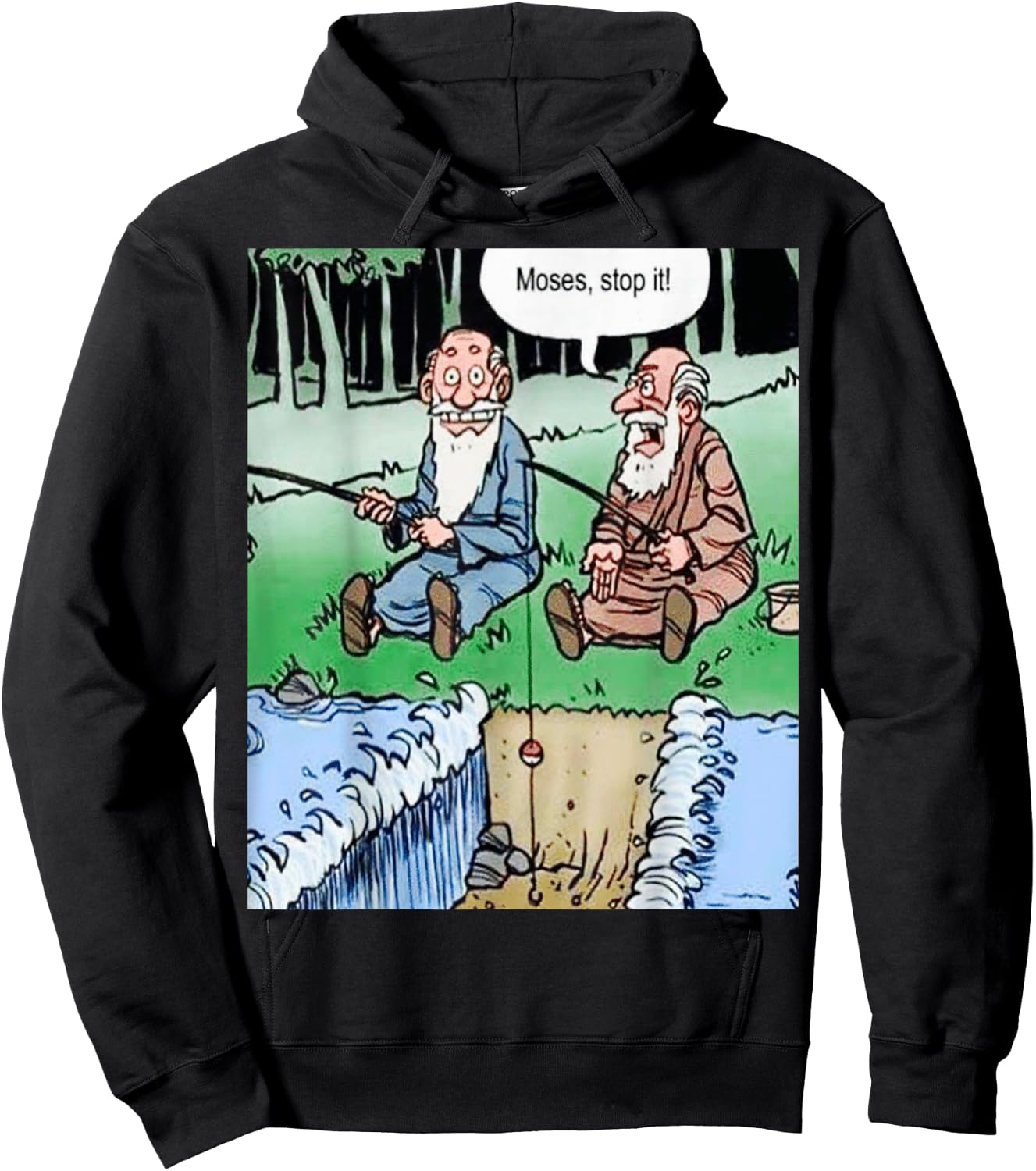 Moses Pole Fishing Hoodie - Hoodie | Black