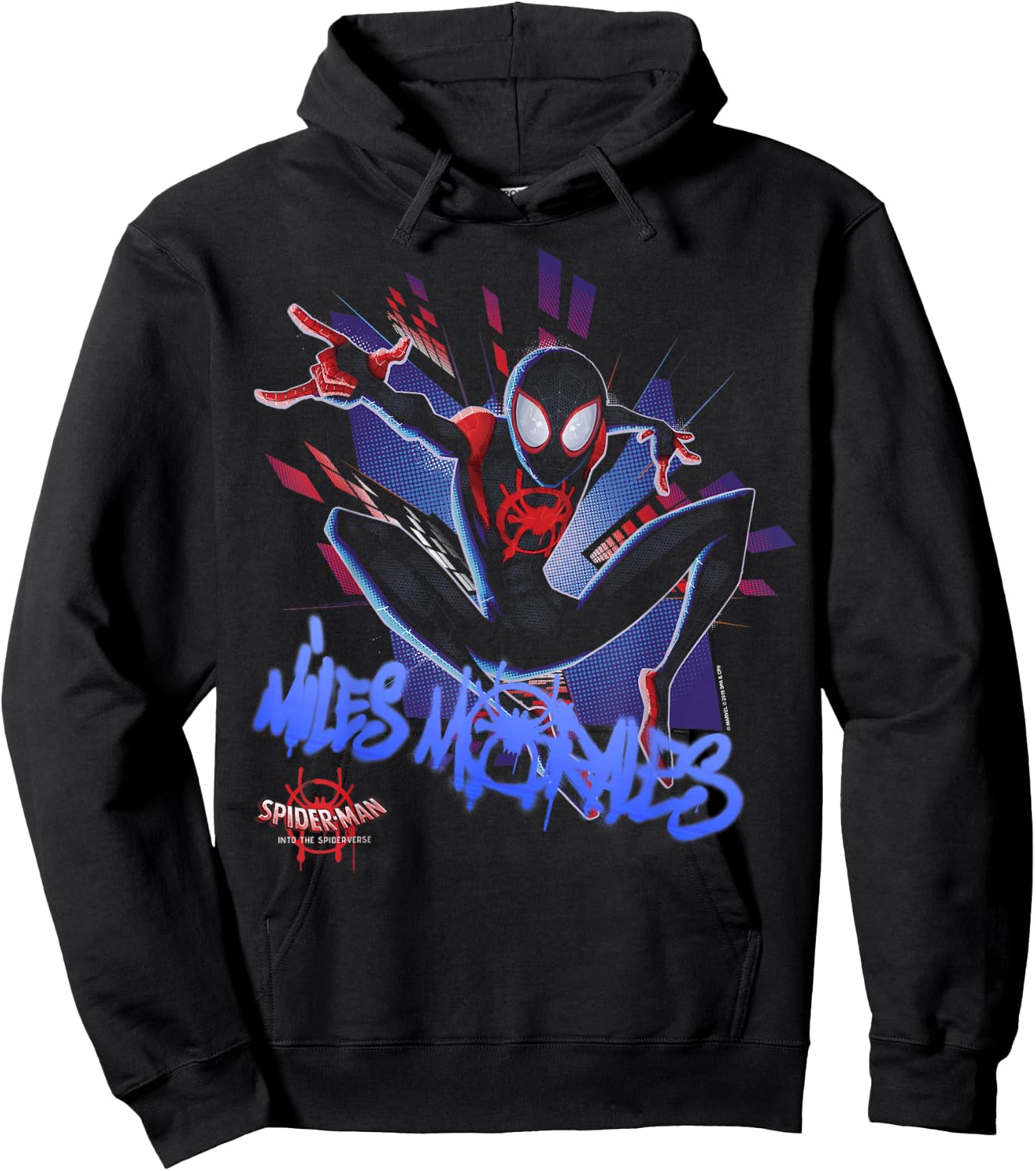Marvel Spider-Man Spiderverse Graffiti Explosion Small Hoodie - Hoodie | Black