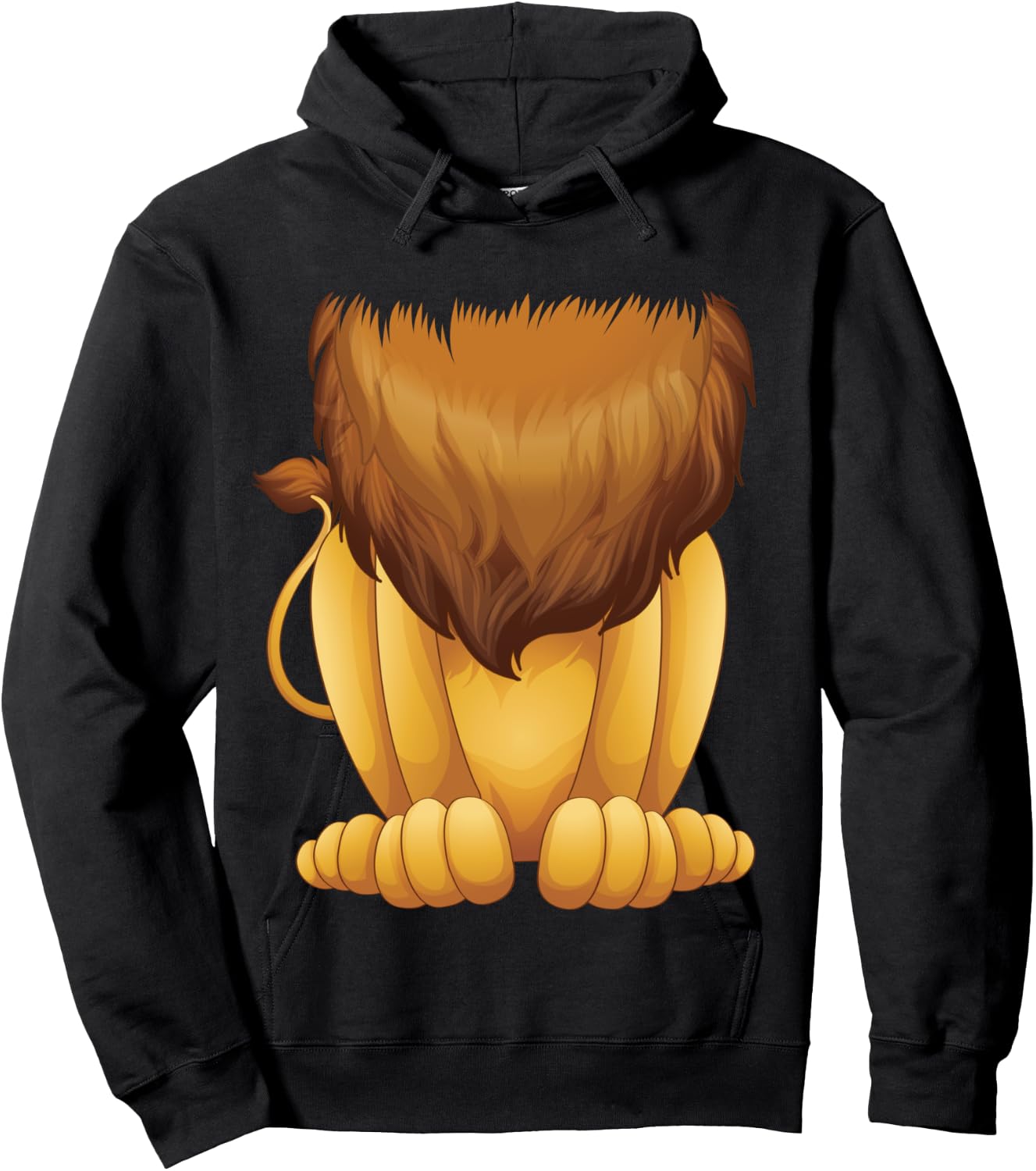 Cute Headless Lion Costume Halloween Funny Big Cat Mane Gift Hoodie - Hoodie | Black