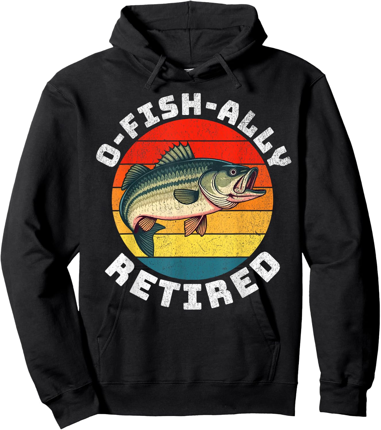 Funny Retirement Fisherman Fishing O-Fish-Ally Retired 2025 Hoodie - Hoodie | Black