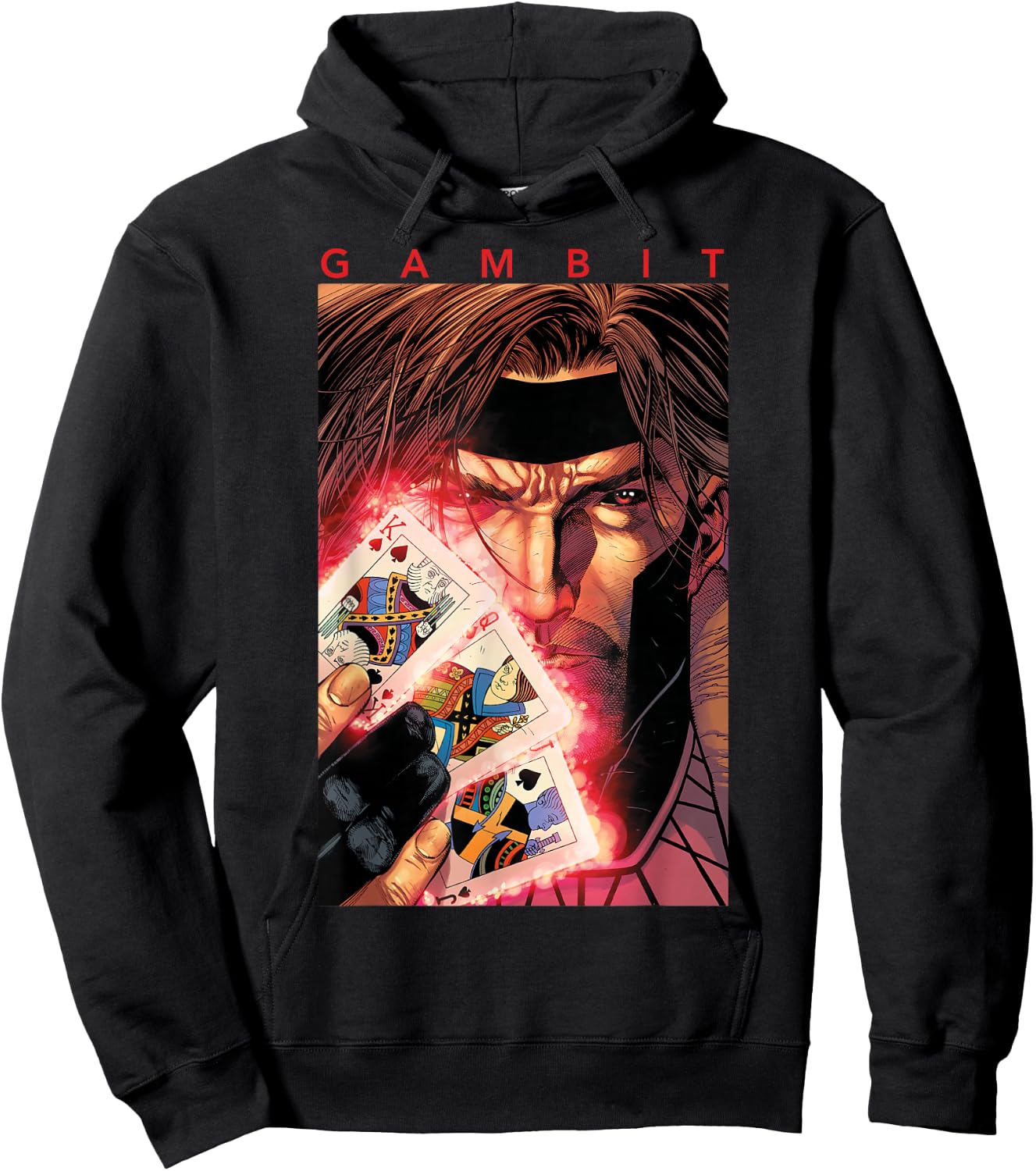 Marvel X-Men Gambit Glowing Cards Graphic Hoodie - Hoodie | Black