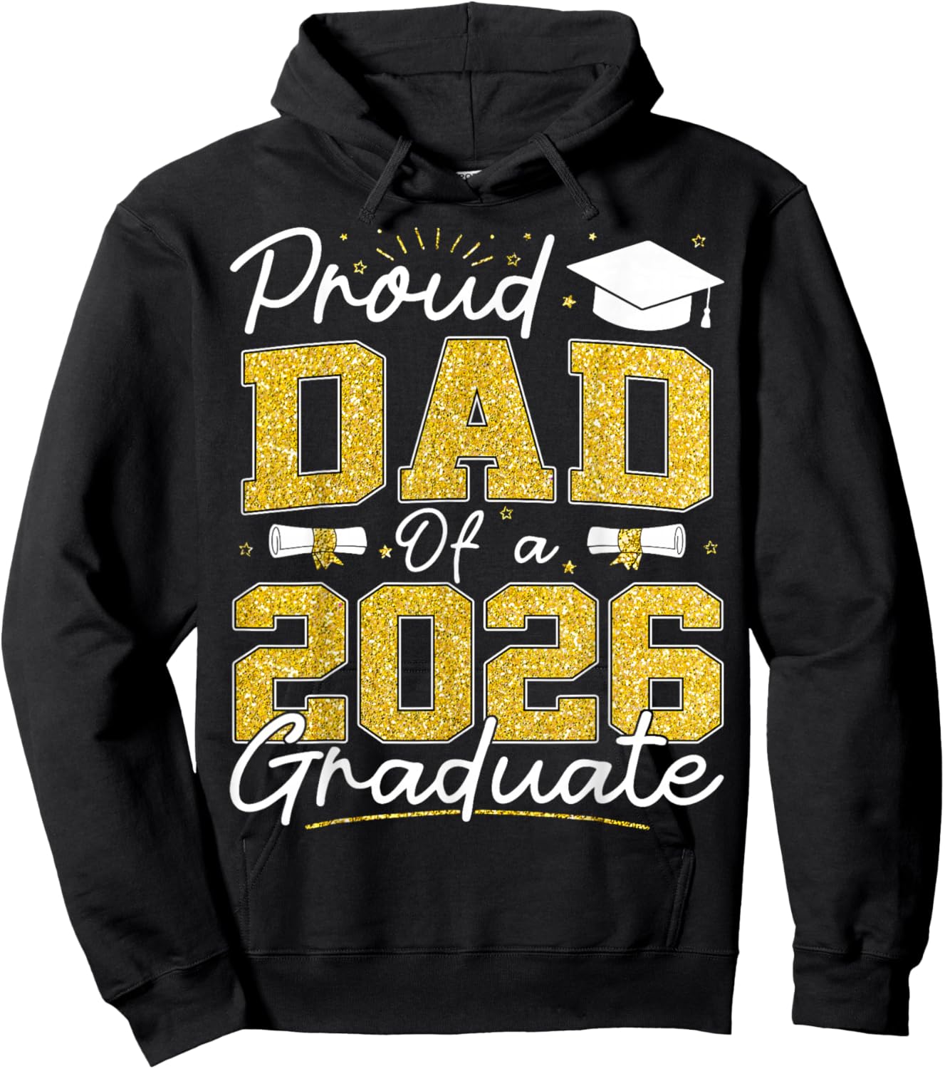 Proud Dad of A Class of 2026 Graduate Senior Grad Family Hoodie - Hoodie | Black