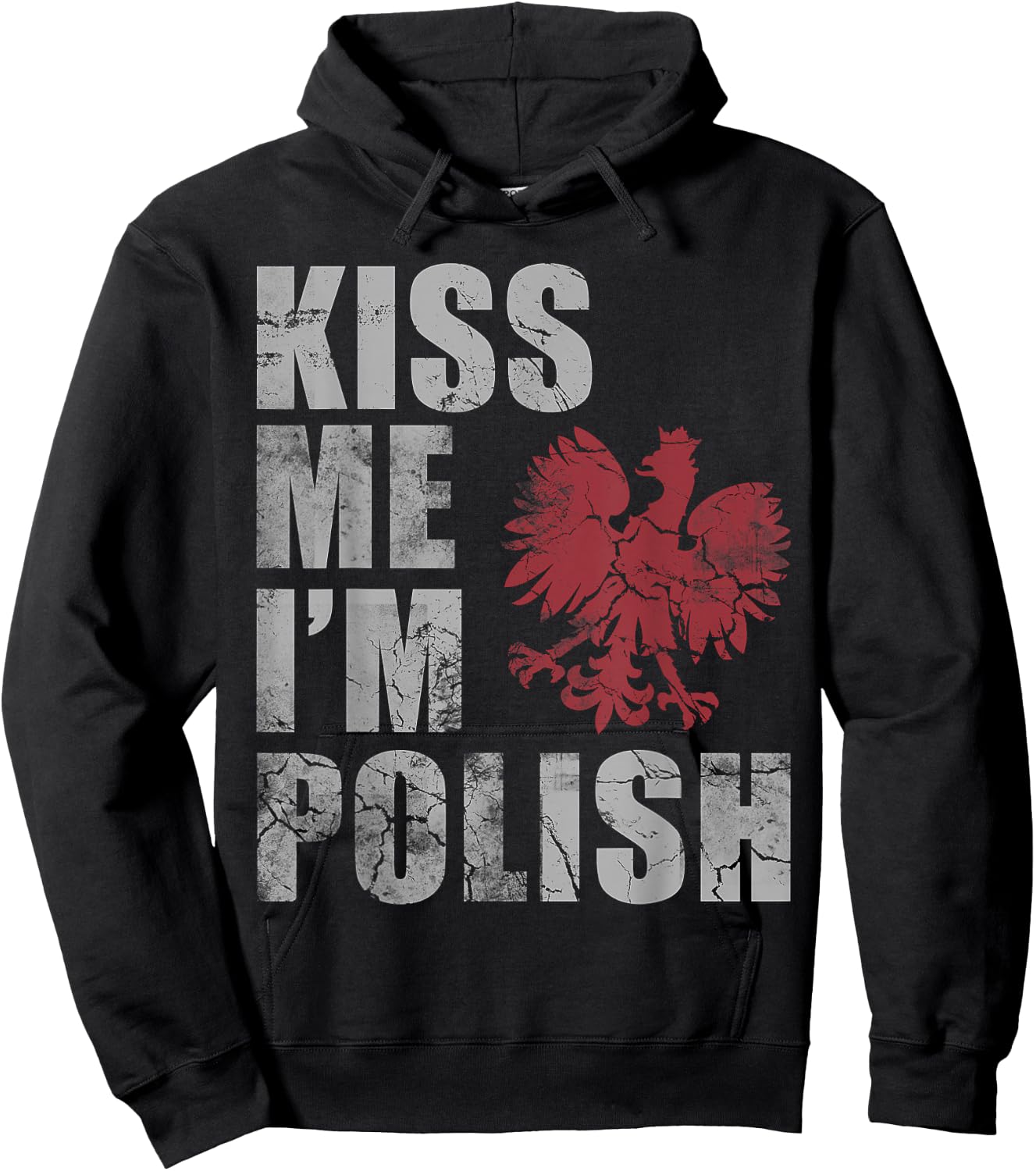 Kiss Me I'm Polish Poland Polska Gift Hoodie - Hoodie | Black