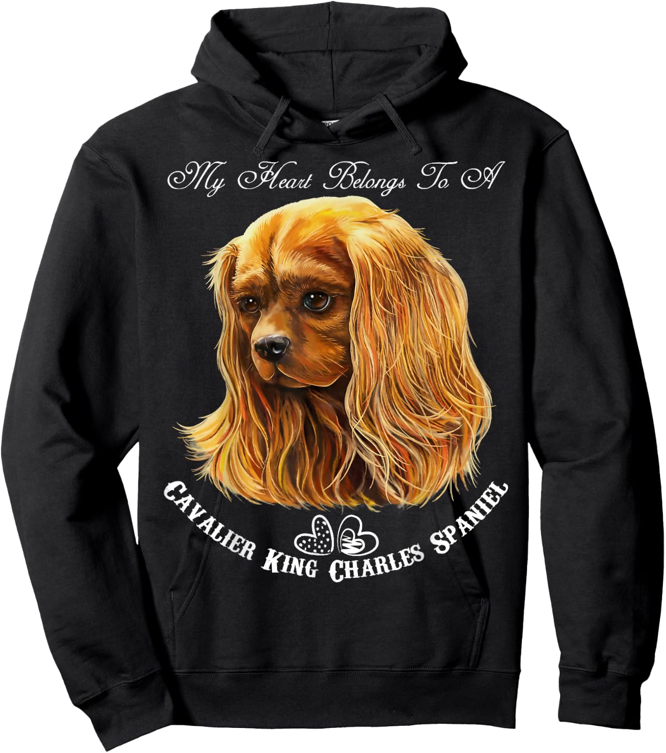 Cavalier King Charles Spaniel Ruby Hoodie - Hoodie | Black