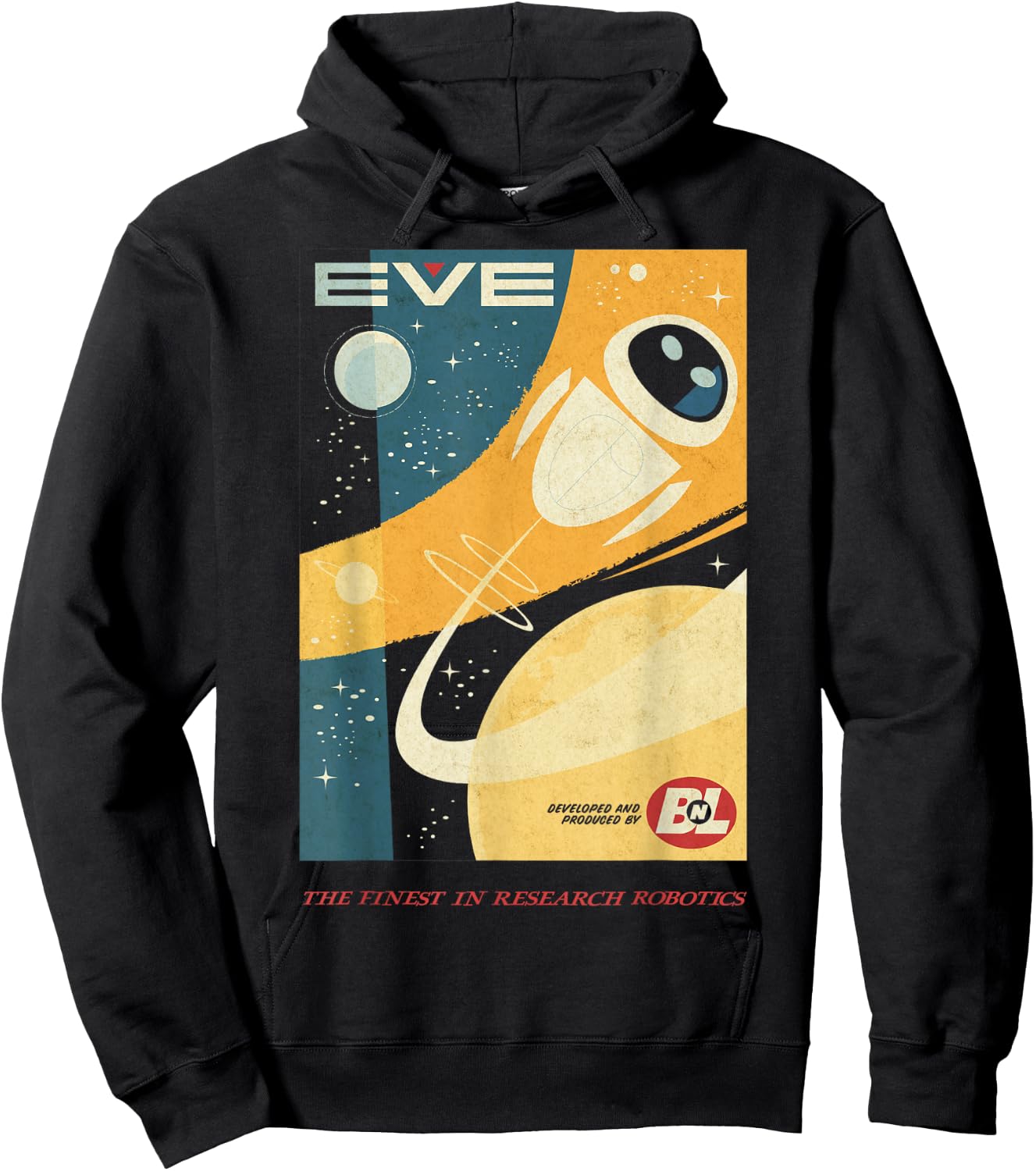 Disney Pixar Wall-E Eve Finest in Research Robotics Poster Hoodie - Hoodie | Black