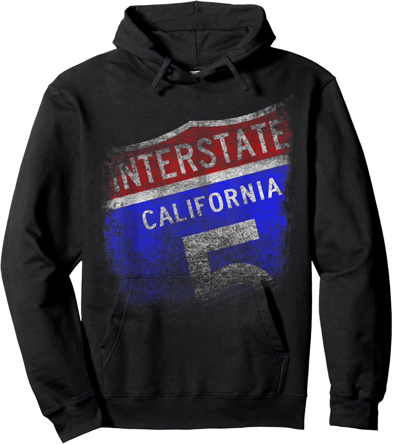 I Love California Interstate 5 Freeway Sign Road Hoodie - Hoodie | Black