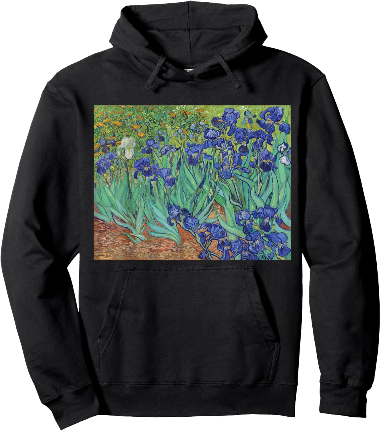 Irises Vincent van Gogh Post-Impressionism Art Painting Hoodie - Hoodie | Black