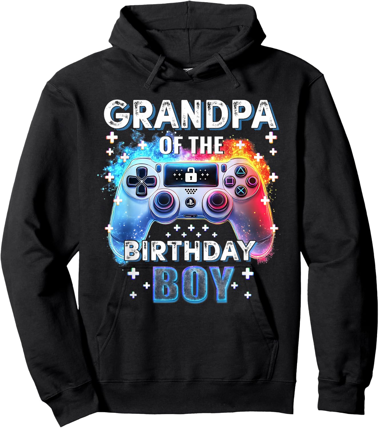 Grandpa of the Birthday Boy Video Gamer Birthday Hoodie - Hoodie | Black