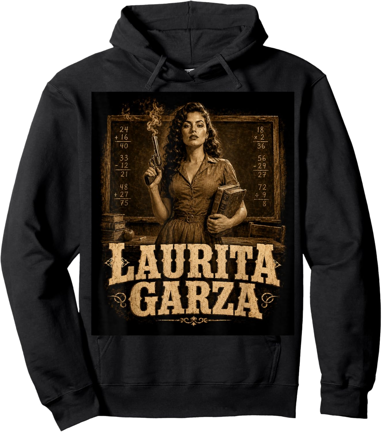 Funny Laurita Garza Vintage Western Teacher Scene Fun Hoodie - Hoodie | Black