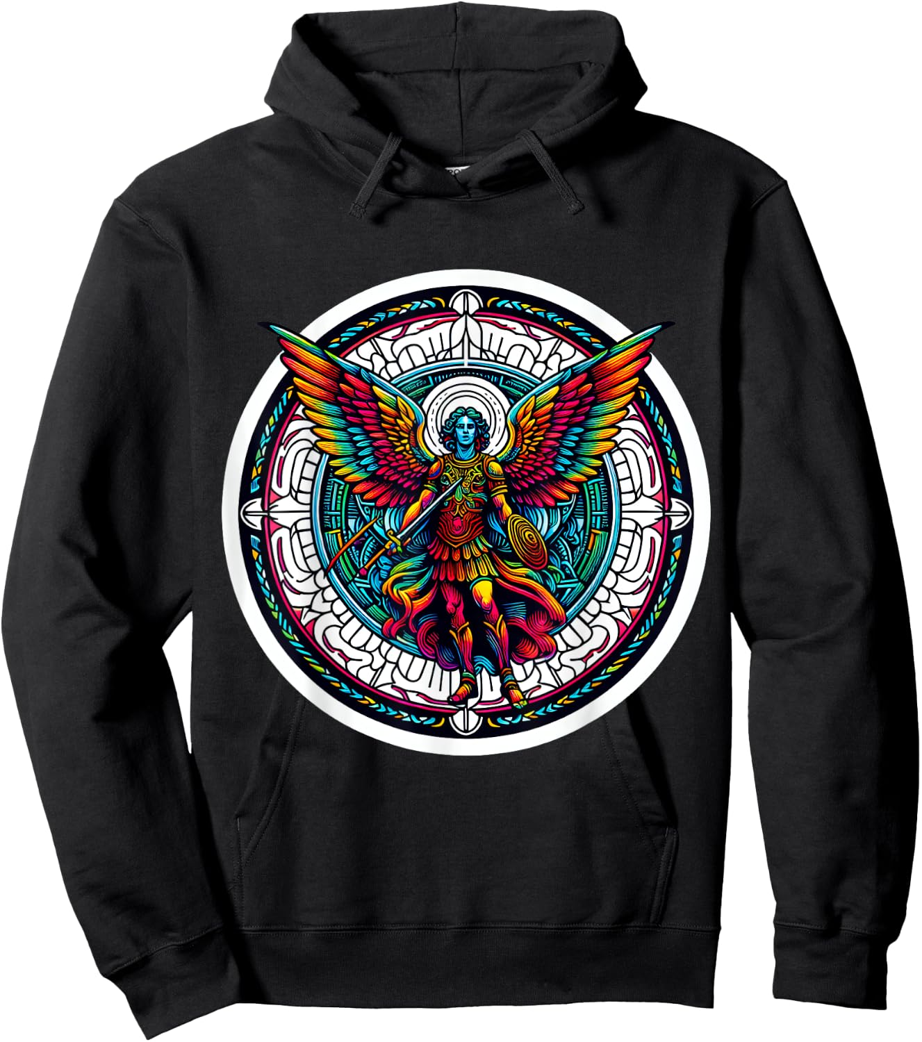 Christian Angel Saint Michael Hoodie - Hoodie | Black